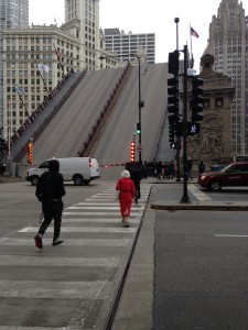 Chicago River bridge lift